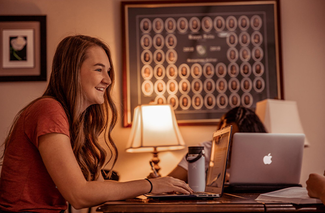 Kappa Delta Collegiate Sister on computer